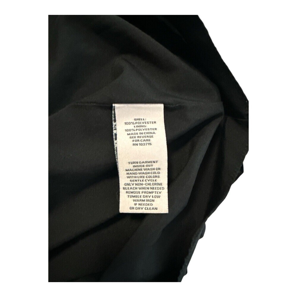 Nanette Lepore Black Pleated Midi Dress Smocked Waist Mock Neck Sleeveless 14 - Picture 7 of 7